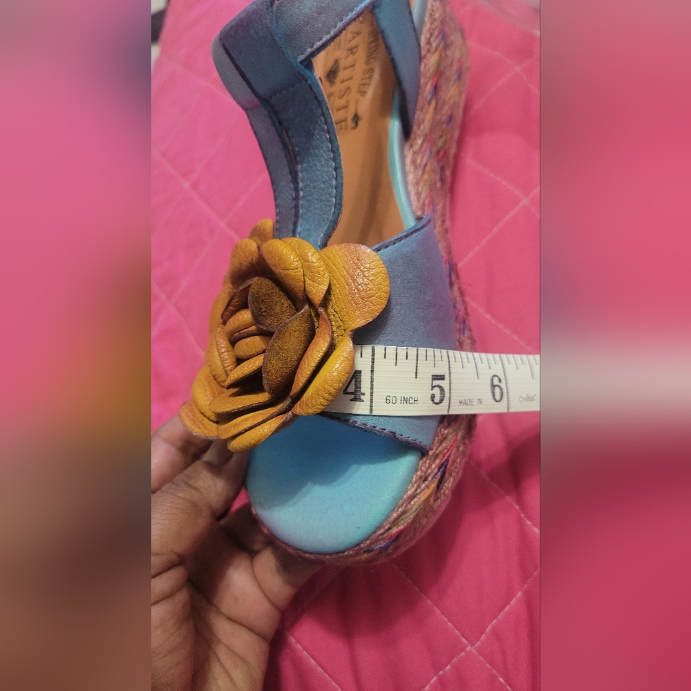 Spring Step L'Artiste Blue and Brown Sandals Size 38=7.5 (68) - Picture 13 of 15